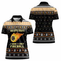 I Said I Cast Fireball Christmas Women Polo Shirt I Said I Cast Fireball - Wonder Print Shop