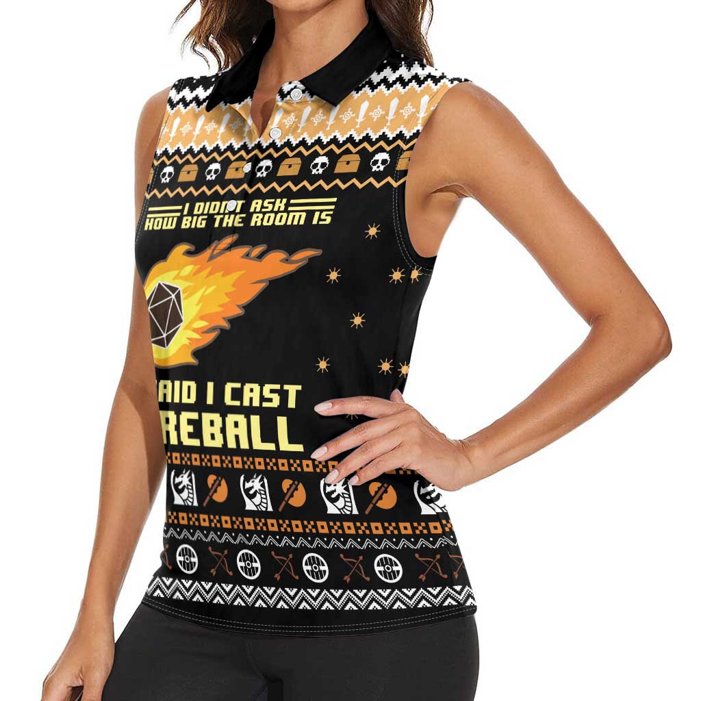 I Said I Cast Fireball Christmas Women Sleeveless Polo Shirt I Said I Cast Fireball - Wonder Print Shop