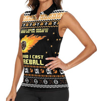 I Said I Cast Fireball Christmas Women Sleeveless Polo Shirt I Said I Cast Fireball - Wonder Print Shop