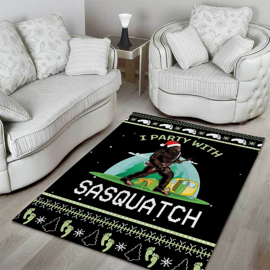 I'm Party With Sasquatch Camping Area Rug I'm Party With Sasquatch - Wonder Print Shop