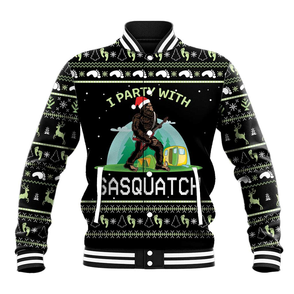 I'm Party With Sasquatch Camping Baseball Jacket I'm Party With Sasquatch - Wonder Print Shop