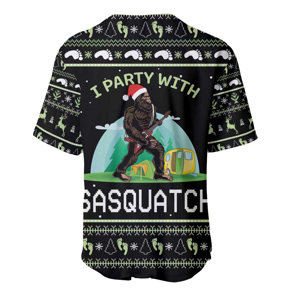 I'm Party With Sasquatch Camping Baseball Jersey I'm Party With Sasquatch - Wonder Print Shop