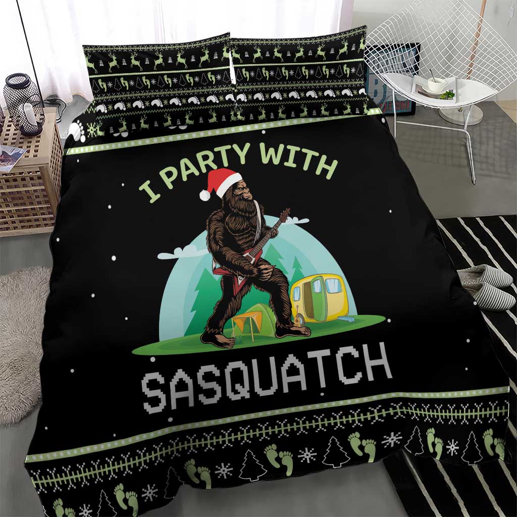 I'm Party With Sasquatch Camping Bedding Set I'm Party With Sasquatch - Wonder Print Shop