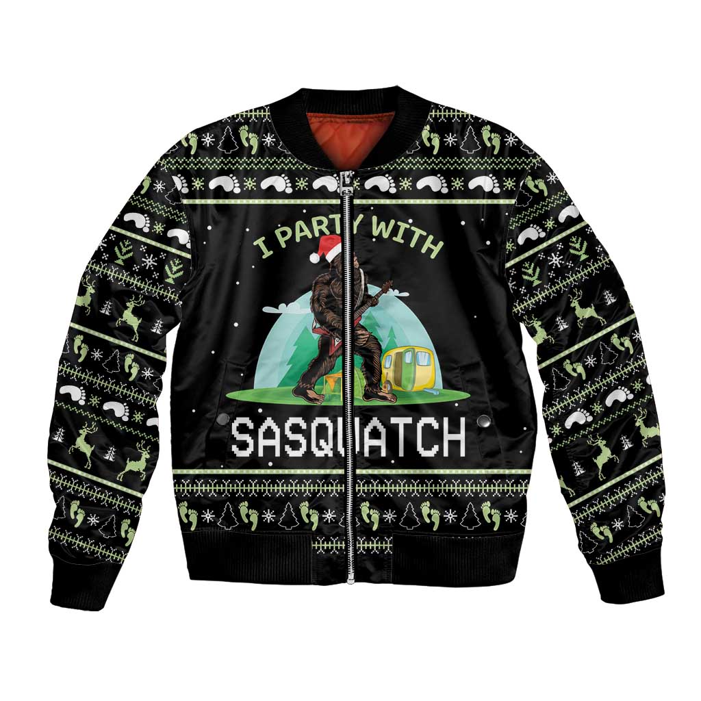 I'm Party With Sasquatch Camping Bomber Jacket I'm Party With Sasquatch - Wonder Print Shop