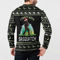 I'm Party With Sasquatch Camping Button Sweatshirt I'm Party With Sasquatch - Wonder Print Shop