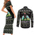 I'm Party With Sasquatch Camping Couples Matching Short Sleeve Bodycon Dress and Long Sleeve Button Shirt I'm Party With Sasquatch - Wonder Print Shop