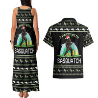 I'm Party With Sasquatch Camping Couples Matching Tank Maxi Dress and Hawaiian Shirt I'm Party With Sasquatch - Wonder Print Shop