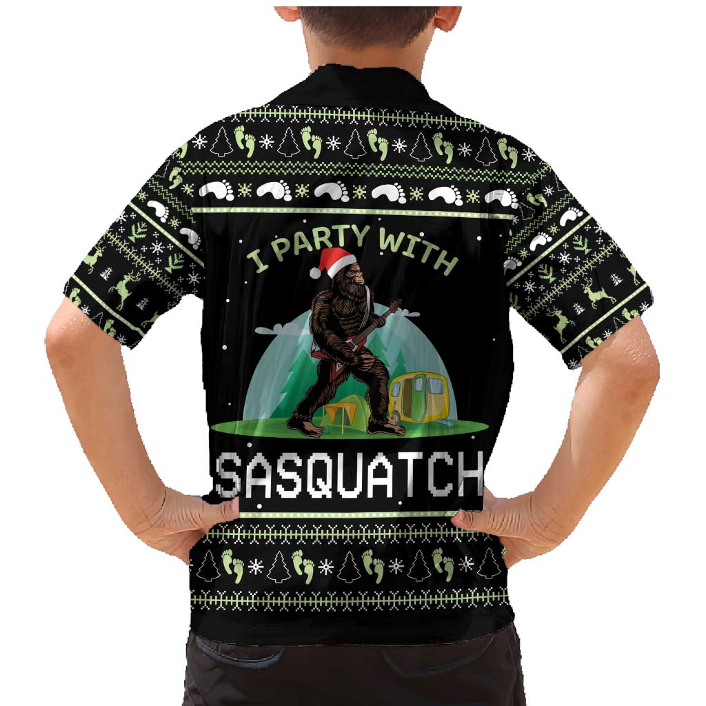 I'm Party With Sasquatch Camping Family Matching Mermaid Dress and Hawaiian Shirt I'm Party With Sasquatch - Wonder Print Shop