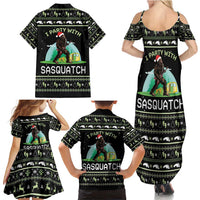 I'm Party With Sasquatch Camping Family Matching Summer Maxi Dress and Hawaiian Shirt I'm Party With Sasquatch - Wonder Print Shop
