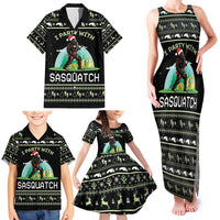 I'm Party With Sasquatch Camping Family Matching Tank Maxi Dress and Hawaiian Shirt I'm Party With Sasquatch - Wonder Print Shop