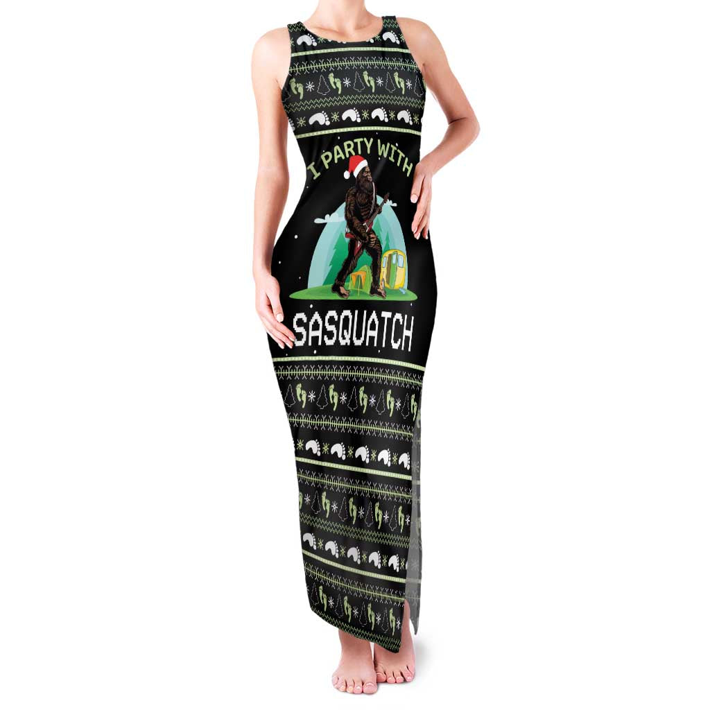 I'm Party With Sasquatch Camping Family Matching Tank Maxi Dress and Hawaiian Shirt I'm Party With Sasquatch - Wonder Print Shop