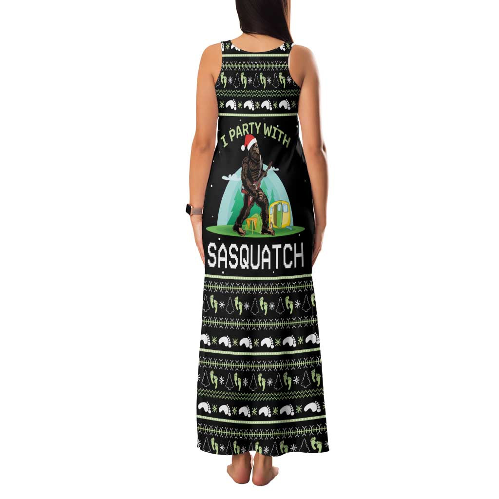 I'm Party With Sasquatch Camping Family Matching Tank Maxi Dress and Hawaiian Shirt I'm Party With Sasquatch - Wonder Print Shop