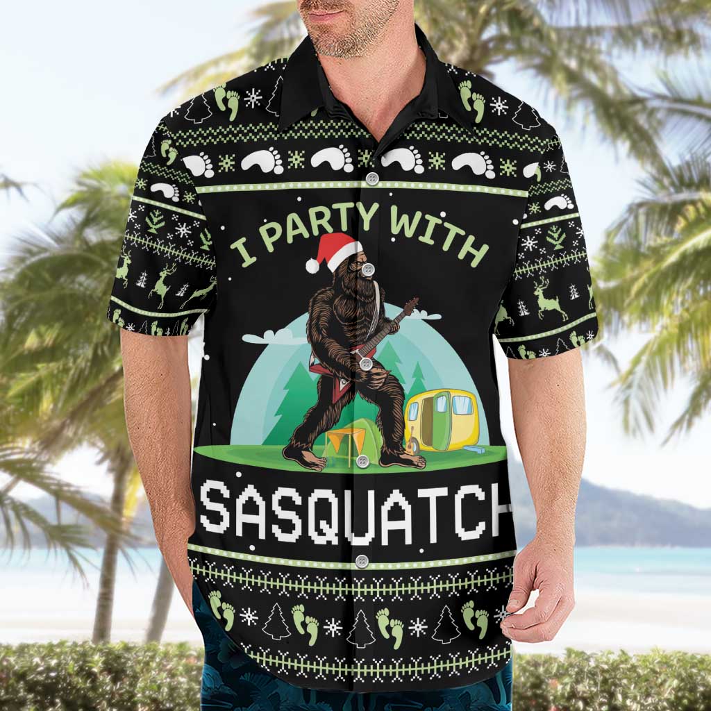 I'm Party With Sasquatch Camping Hawaiian Shirt I'm Party With Sasquatch - Wonder Print Shop