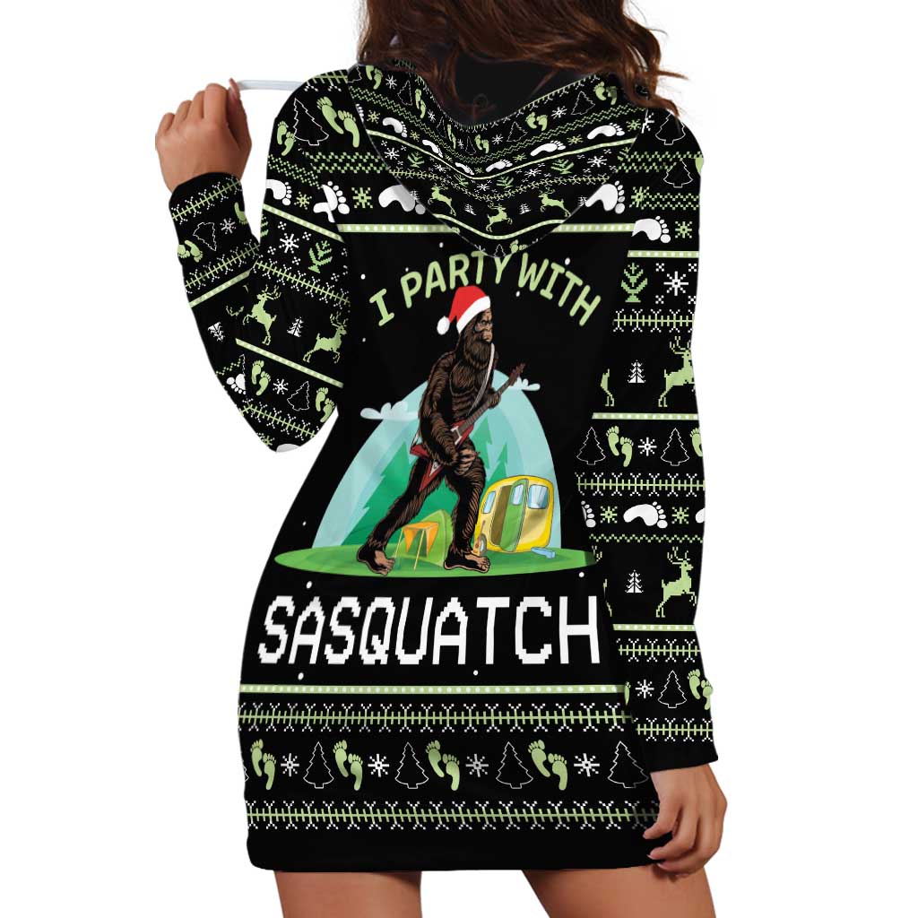 I'm Party With Sasquatch Camping Hoodie Dress I'm Party With Sasquatch - Wonder Print Shop