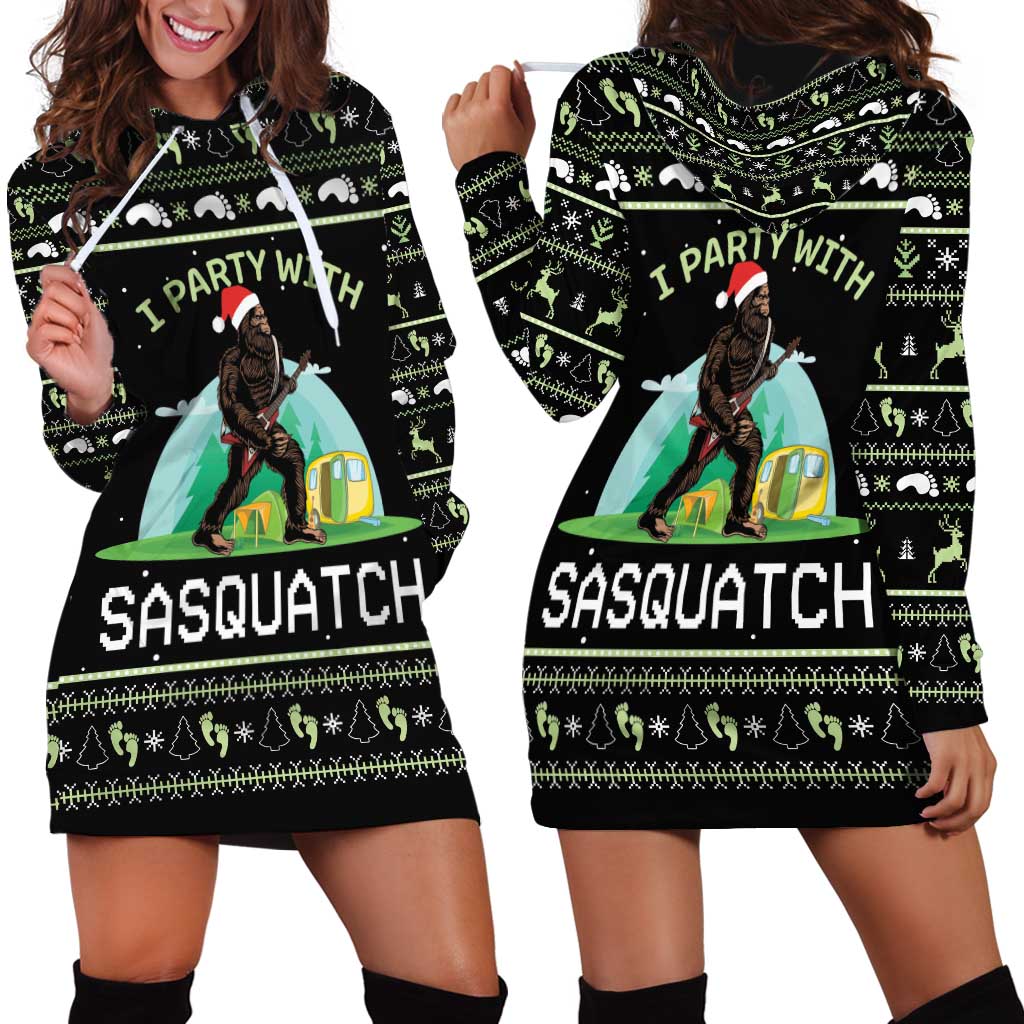 I'm Party With Sasquatch Camping Hoodie Dress I'm Party With Sasquatch - Wonder Print Shop