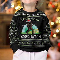 Christmas Im Party With Sasquatch Camping Kid Ugly Christmas Sweater - Wonder Print Shop