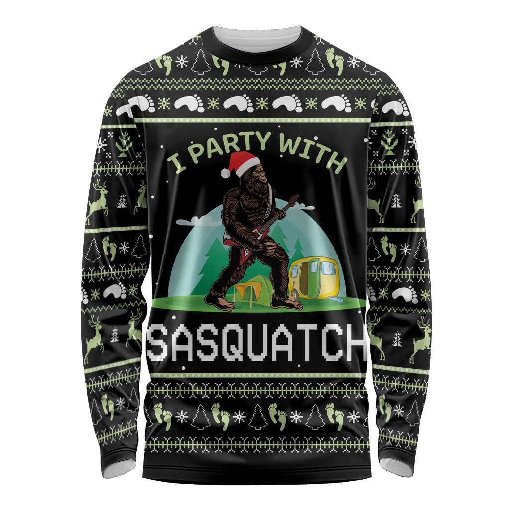 I'm Party With Sasquatch Camping Long Sleeve Shirt I'm Party With Sasquatch - Wonder Print Shop