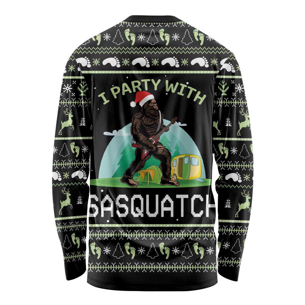 I'm Party With Sasquatch Camping Long Sleeve Shirt I'm Party With Sasquatch - Wonder Print Shop