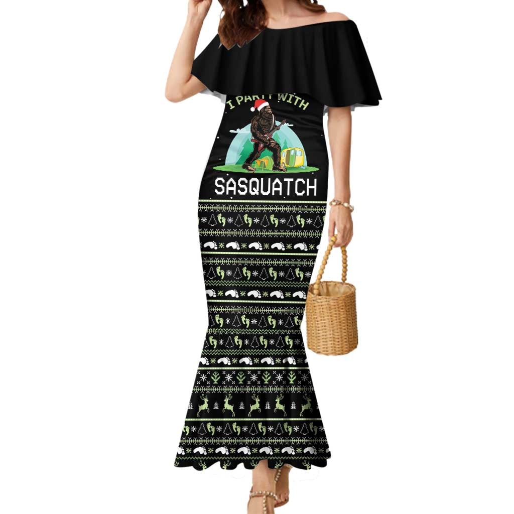 I'm Party With Sasquatch Camping Mermaid Dress I'm Party With Sasquatch - Wonder Print Shop
