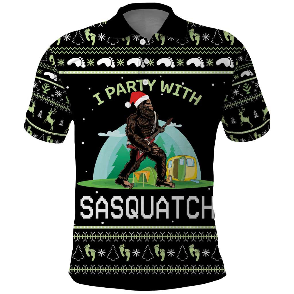 I'm Party With Sasquatch Camping Polo Shirt I'm Party With Sasquatch - Wonder Print Shop