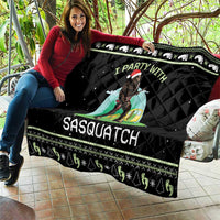 I'm Party With Sasquatch Camping Quilt I'm Party With Sasquatch - Wonder Print Shop