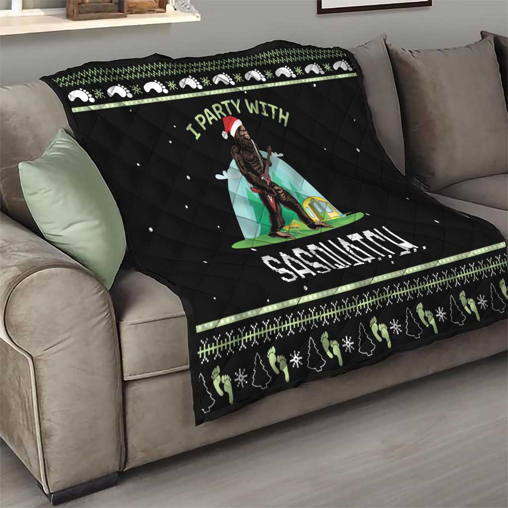 I'm Party With Sasquatch Camping Quilt I'm Party With Sasquatch - Wonder Print Shop