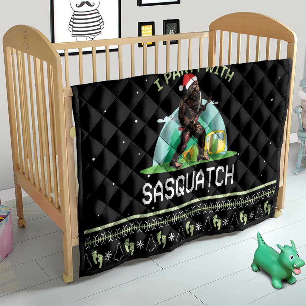 I'm Party With Sasquatch Camping Quilt I'm Party With Sasquatch - Wonder Print Shop