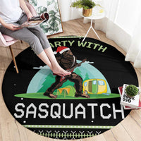 I'm Party With Sasquatch Camping Round Carpet I'm Party With Sasquatch