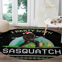 I'm Party With Sasquatch Camping Round Carpet I'm Party With Sasquatch