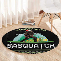 I'm Party With Sasquatch Camping Round Carpet I'm Party With Sasquatch