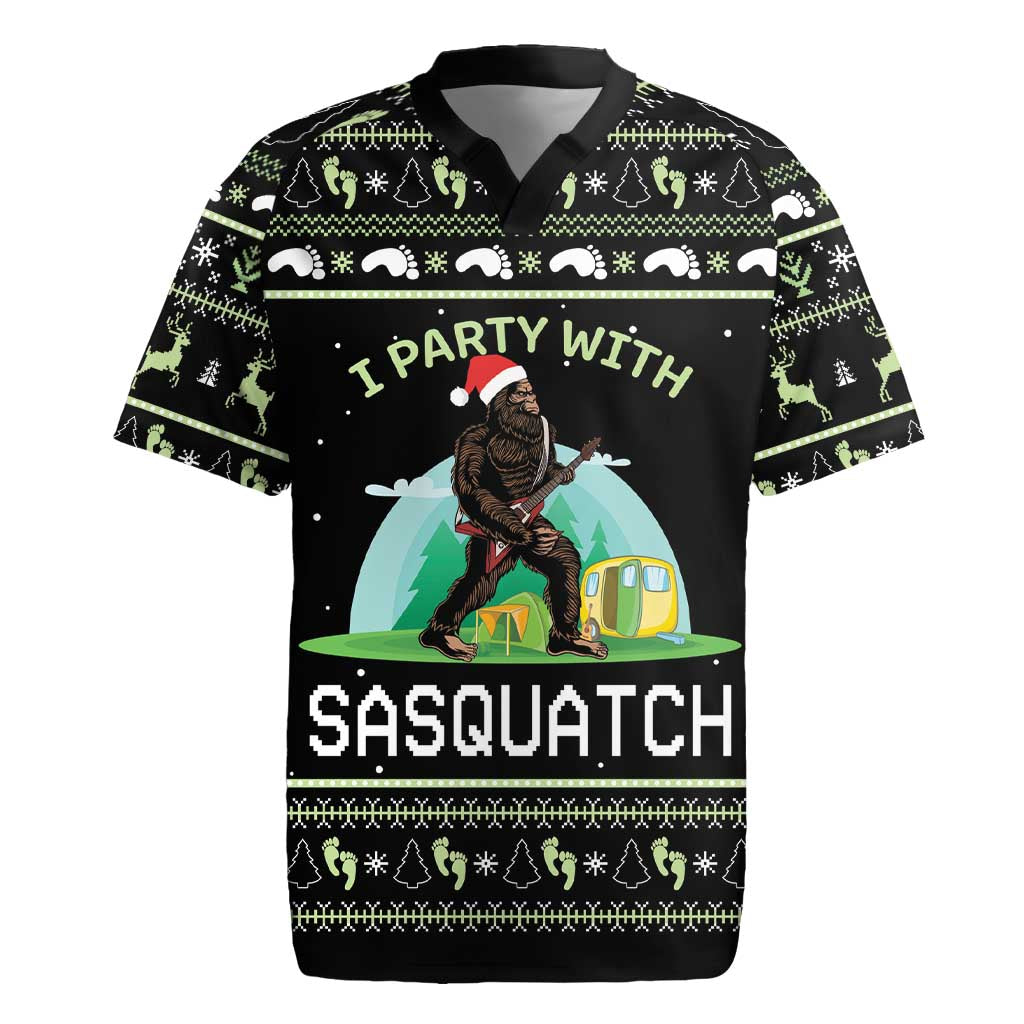 I'm Party With Sasquatch Camping Rugby Jersey I'm Party With Sasquatch - Wonder Print Shop