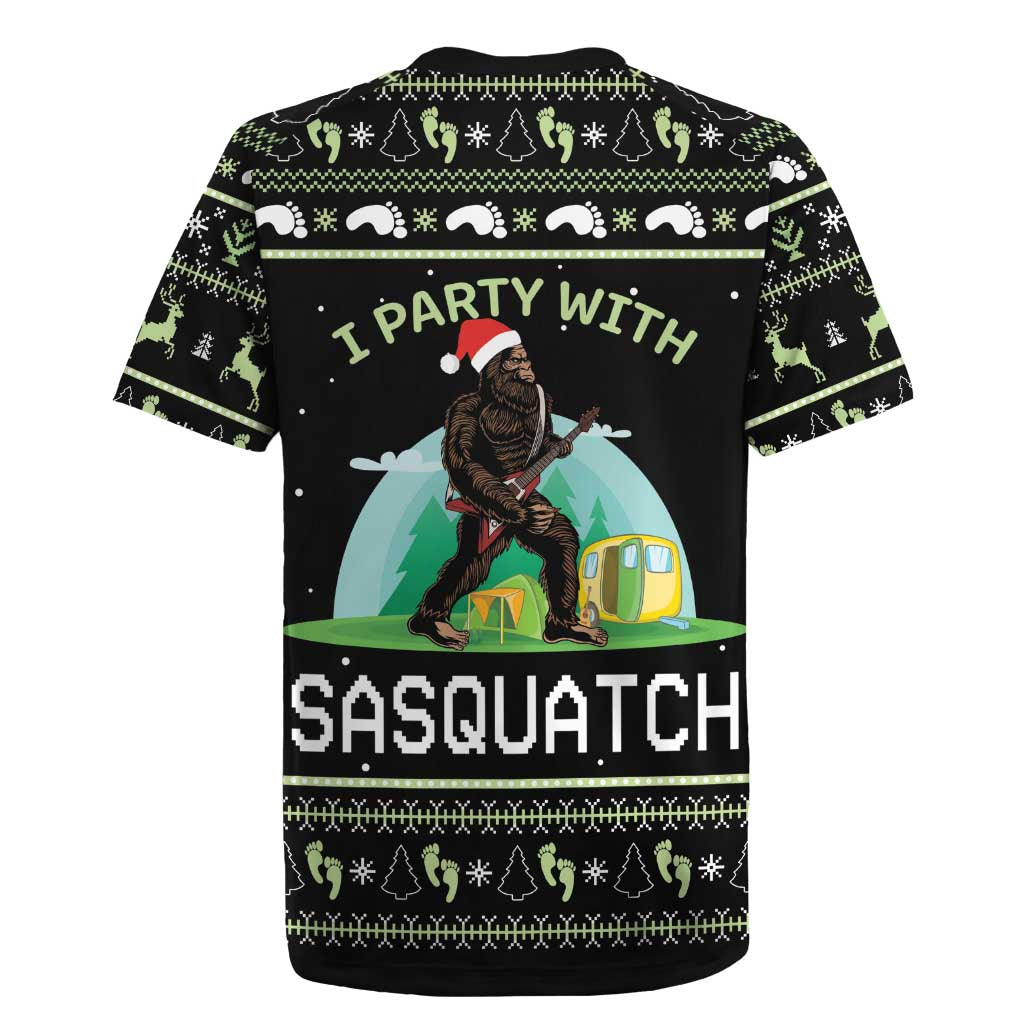 I'm Party With Sasquatch Camping Rugby Jersey I'm Party With Sasquatch - Wonder Print Shop