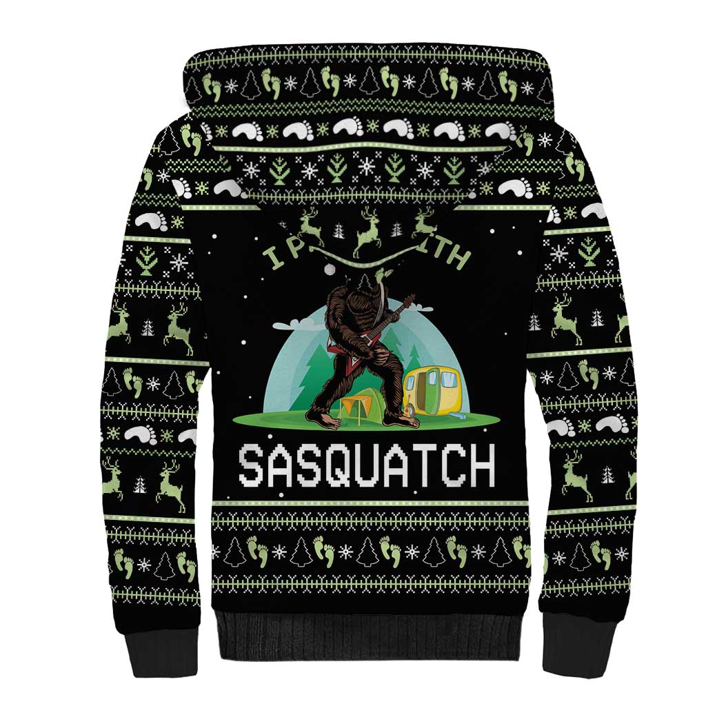 I'm Party With Sasquatch Camping Sherpa Hoodie I'm Party With Sasquatch - Wonder Print Shop