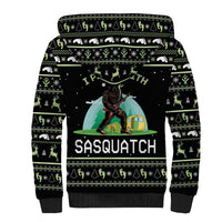 I'm Party With Sasquatch Camping Sherpa Hoodie I'm Party With Sasquatch - Wonder Print Shop