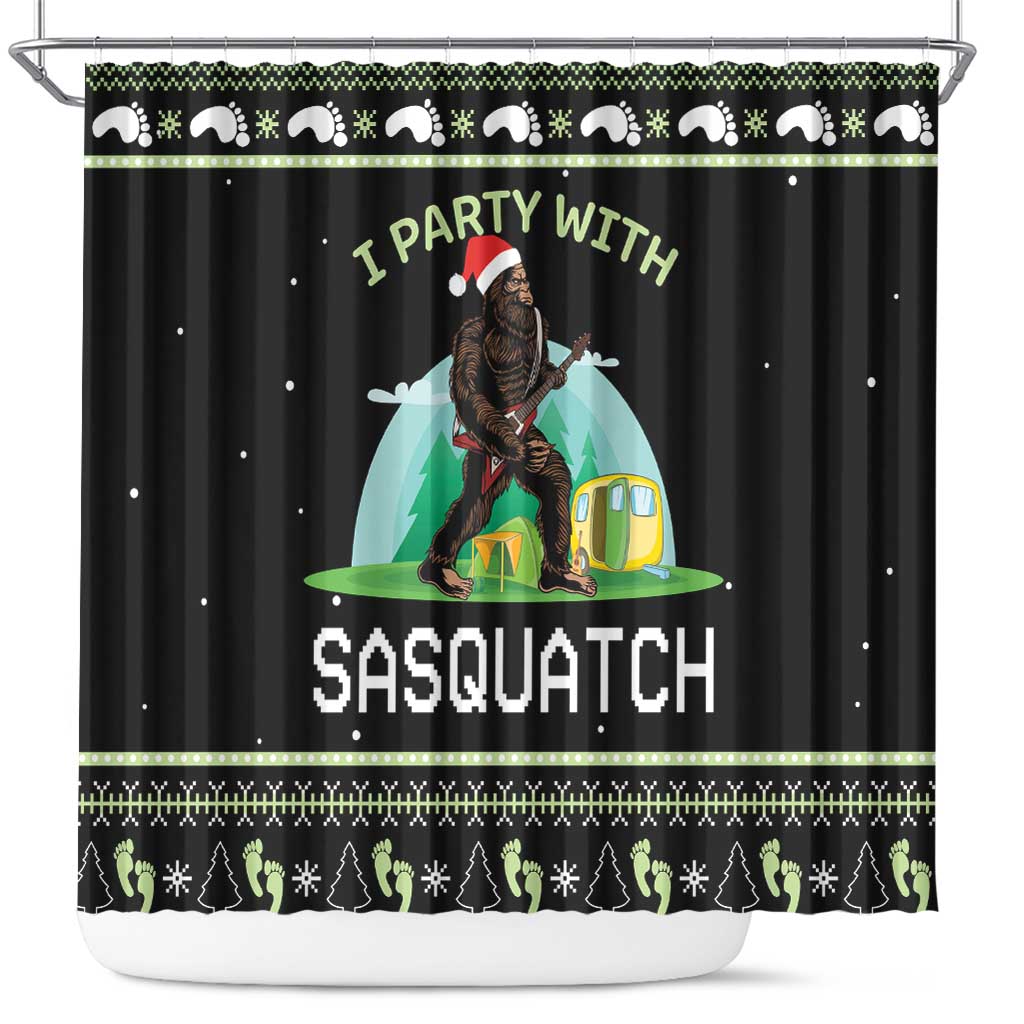 I'm Party With Sasquatch Camping Shower Curtain I'm Party With Sasquatch