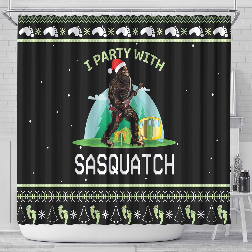 I'm Party With Sasquatch Camping Shower Curtain I'm Party With Sasquatch