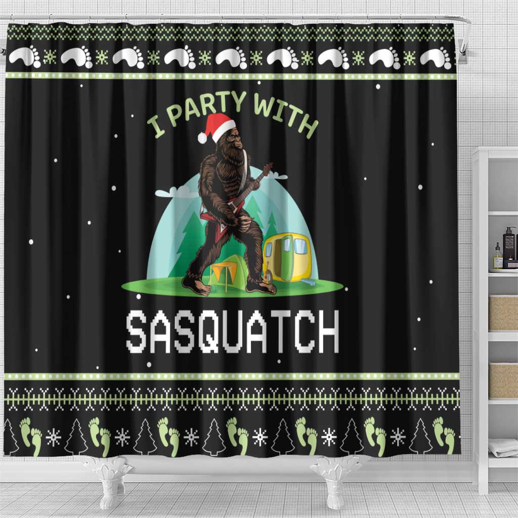 I'm Party With Sasquatch Camping Shower Curtain I'm Party With Sasquatch