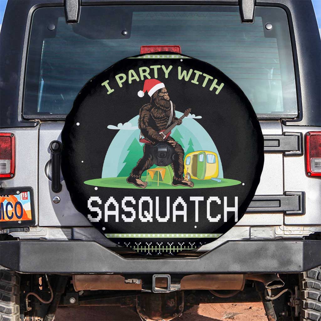I'm Party With Sasquatch Camping Spare Tire Cover I'm Party With Sasquatch - Wonder Print Shop