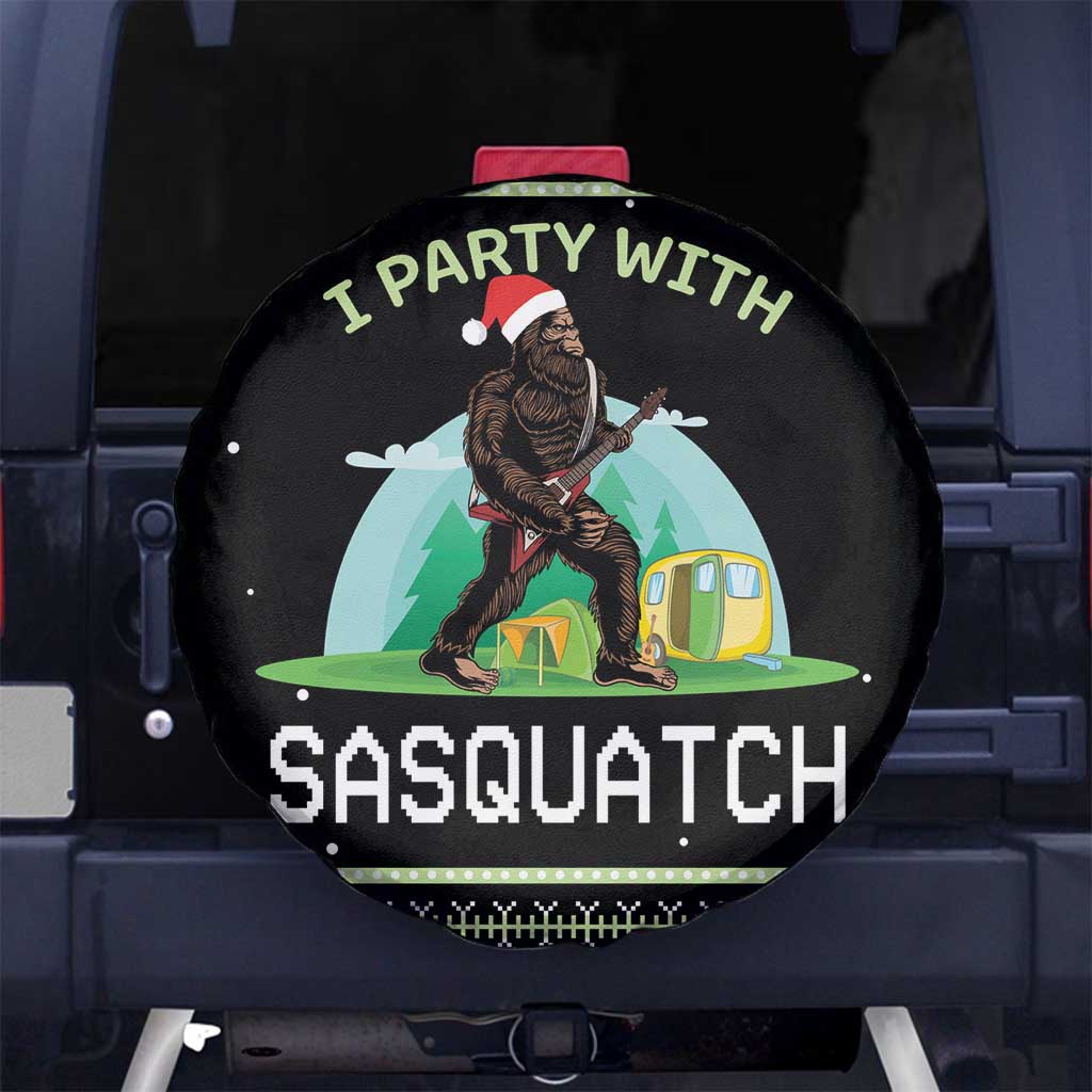 I'm Party With Sasquatch Camping Spare Tire Cover I'm Party With Sasquatch - Wonder Print Shop