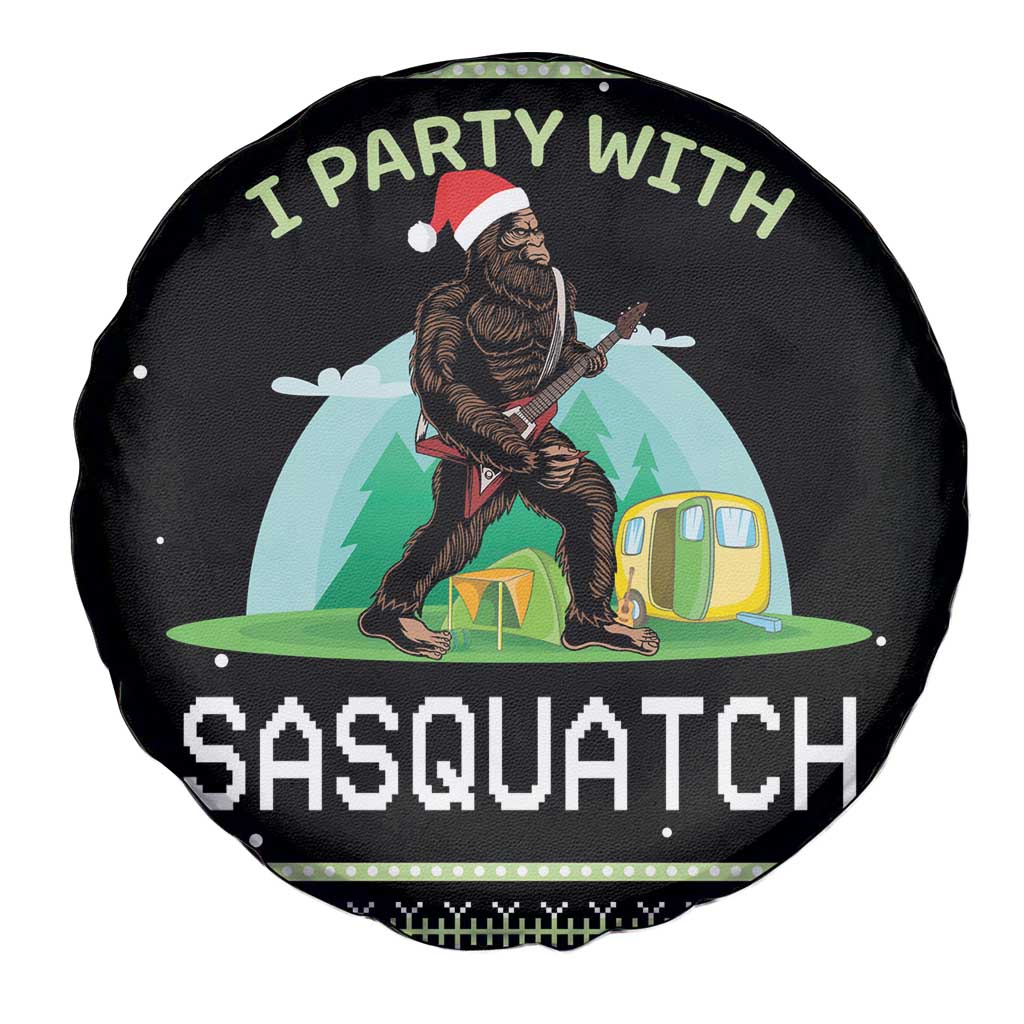 I'm Party With Sasquatch Camping Spare Tire Cover I'm Party With Sasquatch - Wonder Print Shop