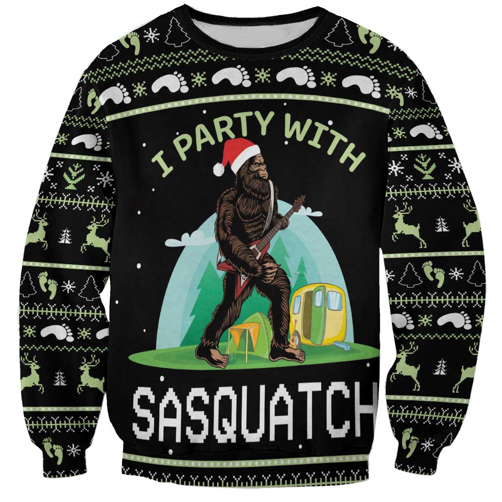 I'm Party With Sasquatch Camping Sweatshirt I'm Party With Sasquatch - Wonder Print Shop