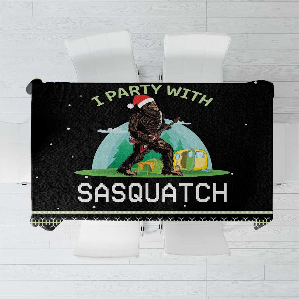 I'm Party With Sasquatch Camping Tablecloth I'm Party With Sasquatch - Wonder Print Shop