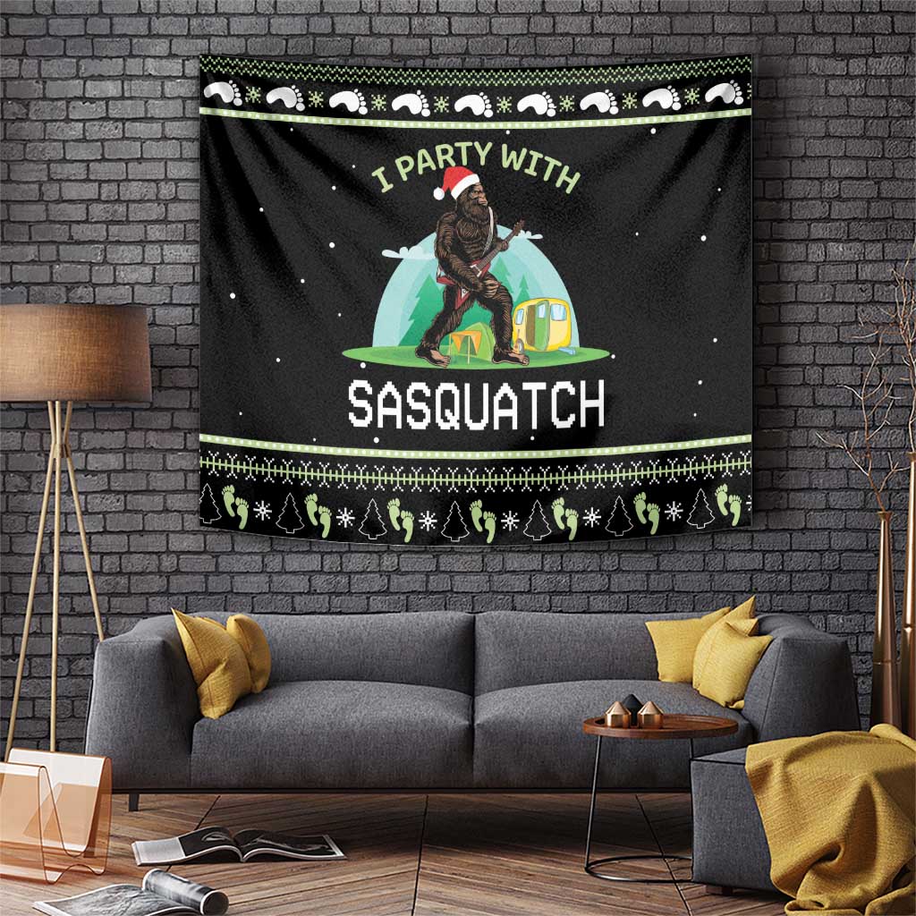 I'm Party With Sasquatch Camping Tapestry I'm Party With Sasquatch - Wonder Print Shop