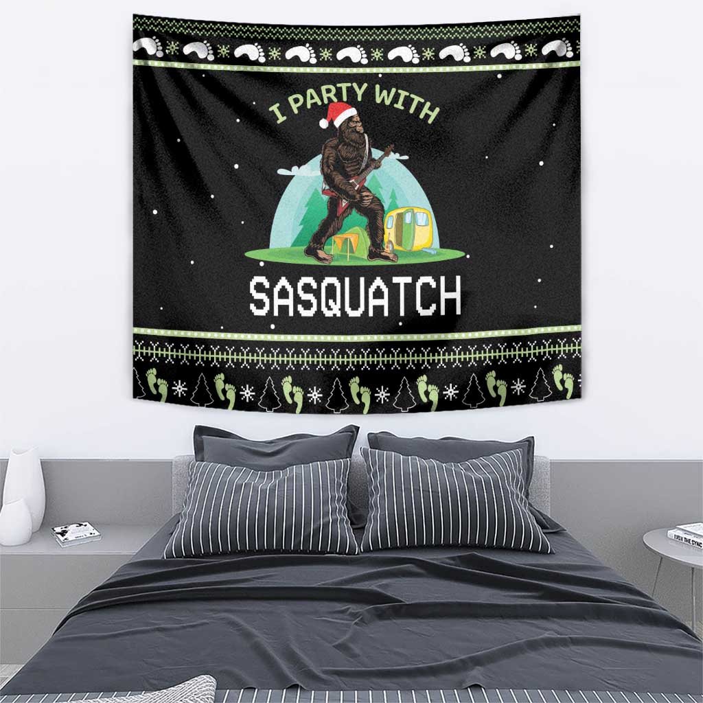 I'm Party With Sasquatch Camping Tapestry I'm Party With Sasquatch - Wonder Print Shop