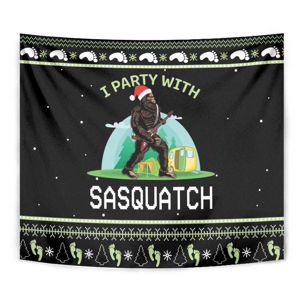 I'm Party With Sasquatch Camping Tapestry I'm Party With Sasquatch - Wonder Print Shop