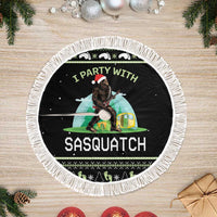 Christmas Im Party With Sasquatch Camping Tree Skirt - Wonder Print Shop