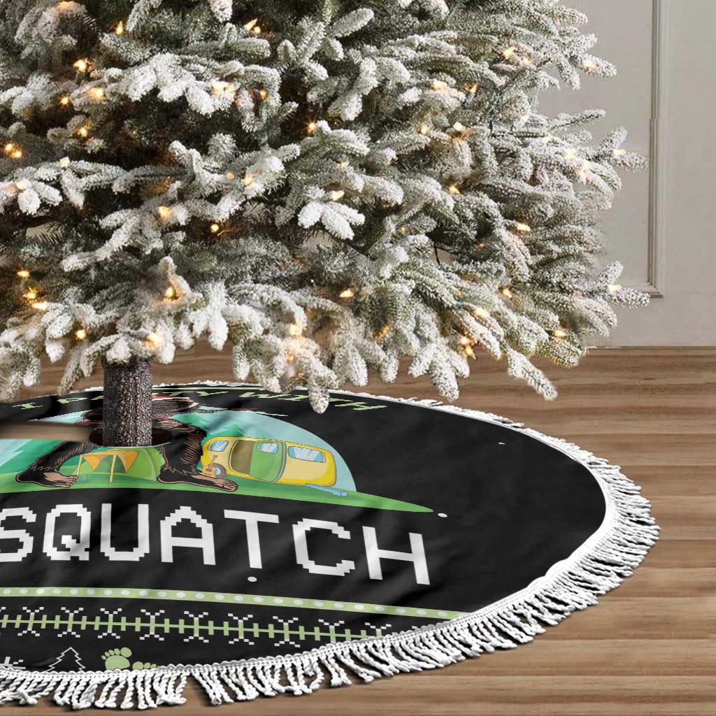 Christmas Im Party With Sasquatch Camping Tree Skirt - Wonder Print Shop