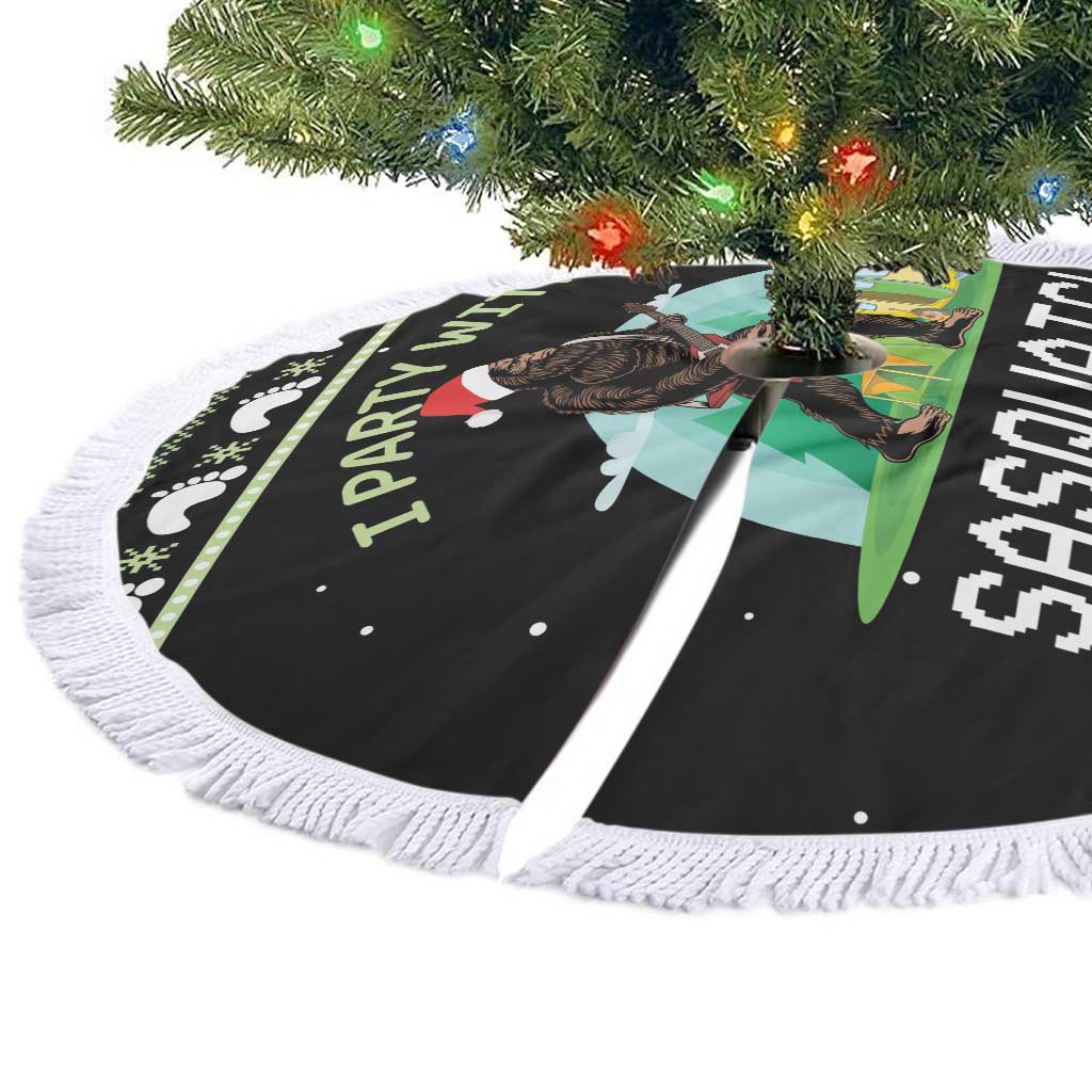 Christmas Im Party With Sasquatch Camping Tree Skirt - Wonder Print Shop