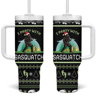 Christmas Im Party With Sasquatch Camping Tumbler With Handle - Wonder Print Shop