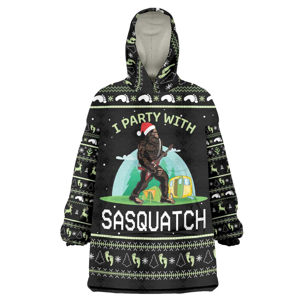 I'm Party With Sasquatch Camping Wearable Blanket Hoodie I'm Party With Sasquatch - Wonder Print Shop